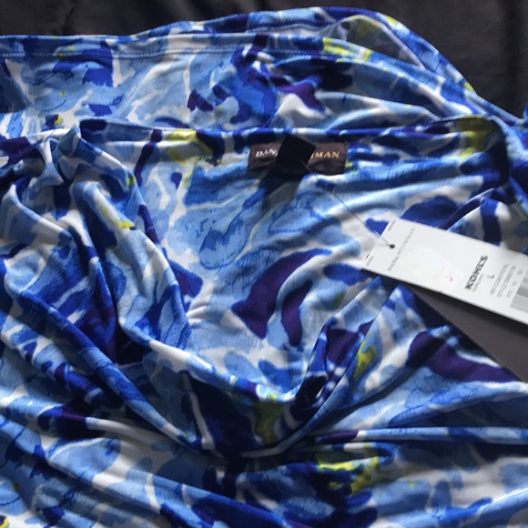 Dana Buchman Clmatis blue scoop neck with pull tie up side. Brand New Large - Picture 11 of 11